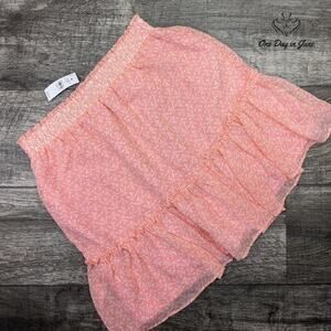 Loft Light Lined Floral Skirt Size S